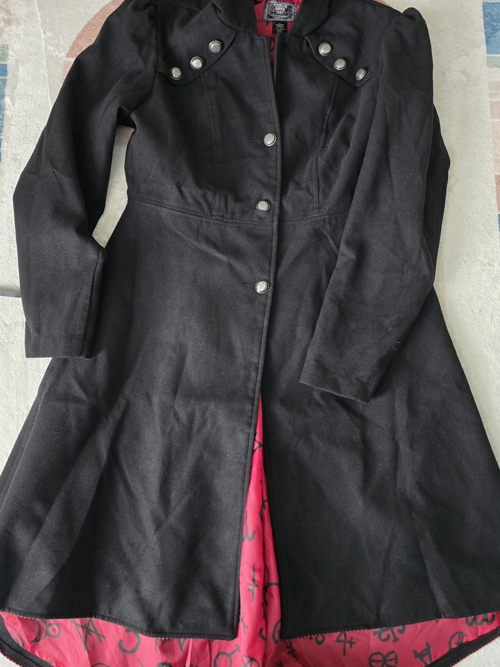American Horror Hot Topic Runes Coat XXL